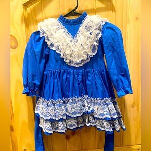 Martha’s Miniatures girls size 4 blue party dress. Vintage.